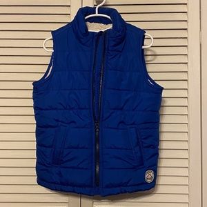 GAP Kids 5 Blue Sherpa-lined Puffer Vest